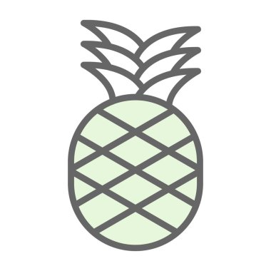 Ananas. Web simgesi basit illüstrasyon 