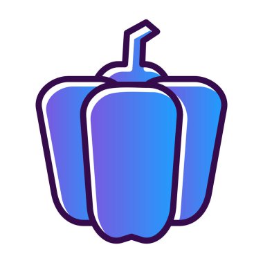 çan biberi simgesi, vektör illüstrasyonu