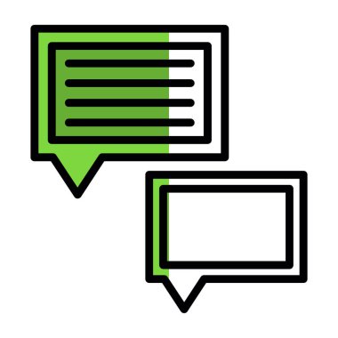 Konuşma baloncukları simgesi, vektör illüstrasyonu