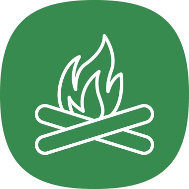 Şenlik ateşi. Web simgesi basit tasarım