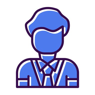 adam düz simge vektör çizim 