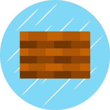 İnşaat tuğlaları düz simge, vektör illüstrasyonu