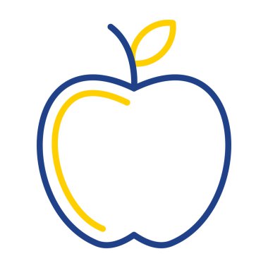 Elma. Web simgesi basit illüstrasyon