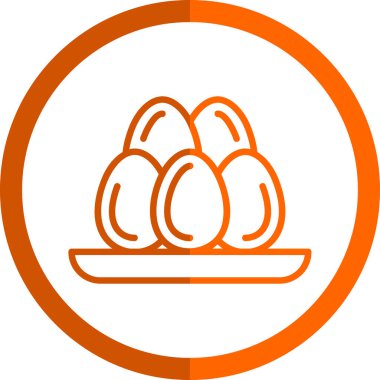 Tavuk yumurtası. Web simgesi basit illüstrasyon