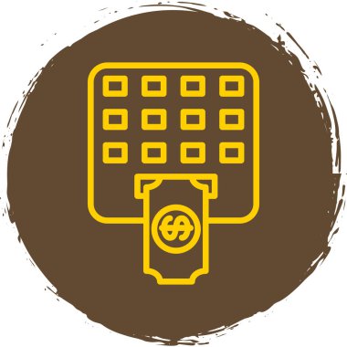 atm makine simgesi, vektör illüstrasyonu basit tasarım