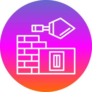 İnşaat konsepti tasarımı, duvar vektörü illüstrasyonunun alçılanması 10 gramlık