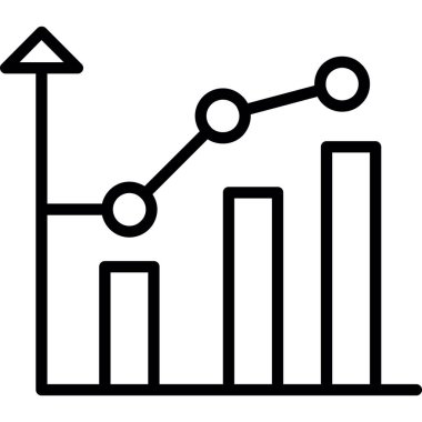 Diyagram vektör renk çizgisi simgesi 