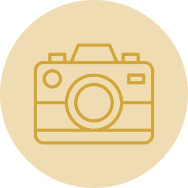 Fotoğraf makinası. Web simgesi basit illüstrasyon