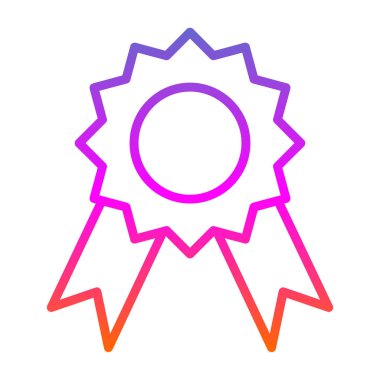 Madalya Web simgesi basit illüstrasyon 