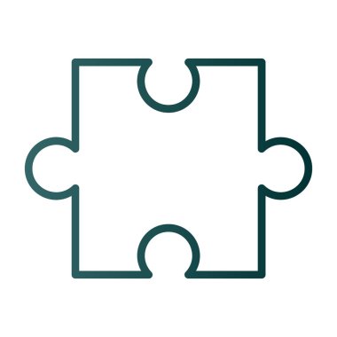 parça bulmaca izole vektör simgesi 