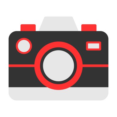 Fotoğraf makinası. Web simgesi basit illüstrasyon