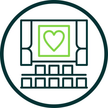 Eşsiz Kalp Vektör Satırı Simgesi