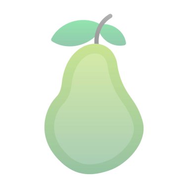 İzole armut ikon vektör tasarımı
