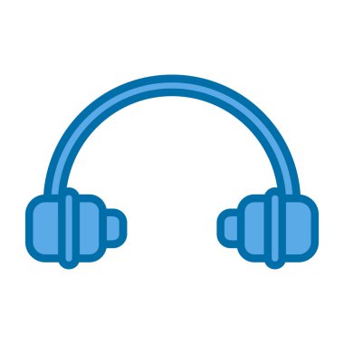 kulaklık simgesi, vektör illüstrasyonu basit tasarım