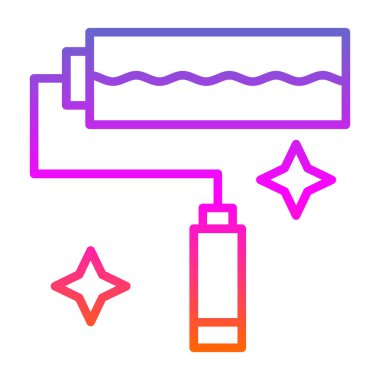 boya silindiri simgesi, vektör illüstrasyonu   
