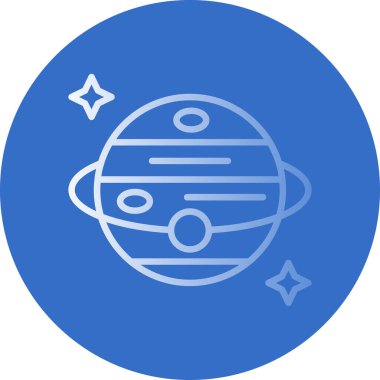 gezegen simgesi, vektör illüstrasyonu basit tasarım