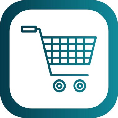 Alışveriş arabası simgesi, vektör illüstrasyonu 