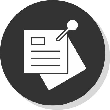 Yapışkan notlar web simgesi vektör çizimi 