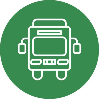 Otobüs. Web simgesi basit illüstrasyon             