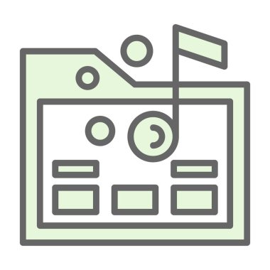 Müzik klasörü. Web simgesi basit illüstrasyon