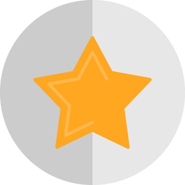 Grafik düz yıldız ikon vektör çizimi tasarımı