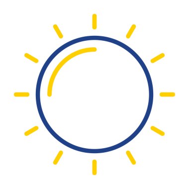 Güneş Simgesi Vektör illüstrasyonu 