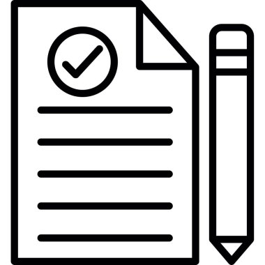 Kontrol listesi. Web simgesi basit illüstrasyon