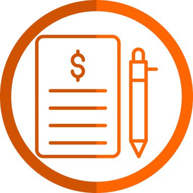 sözleşme ikonu vektör illüstrasyonu