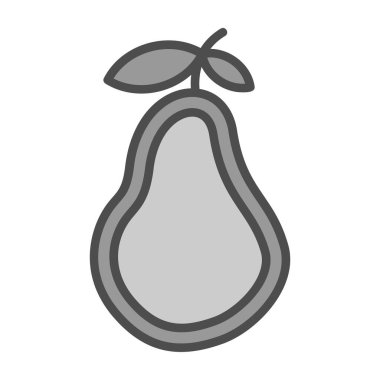 İzole armut ikon vektör tasarımı
