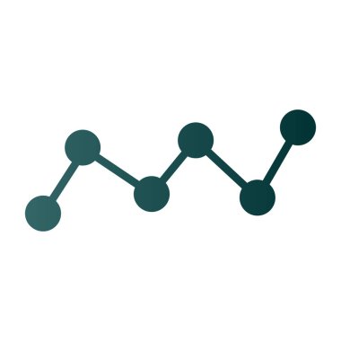 izole edilmiş molekül ikon vektör çizimi