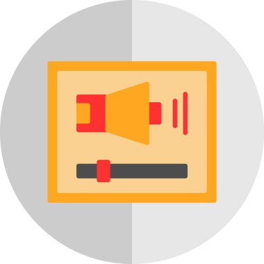 Konuşmacı. Web simgesi basit illüstrasyon