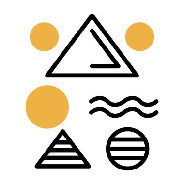 deniz dalgası ve güneş ikonu, vektör illüstrasyon tasarımı