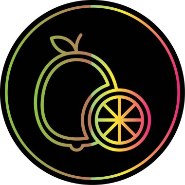 limon meyve vektörü basit simge