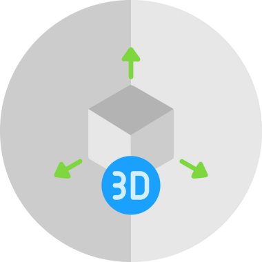 3d modern simgenin vektör illüstrasyonu