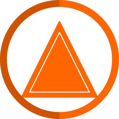 triangle icon in trendy style isolated background