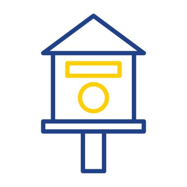 kuş evi simgesi vektör illüstrasyonu