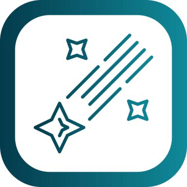 Kayan yıldız düz ikon vektör çizimi