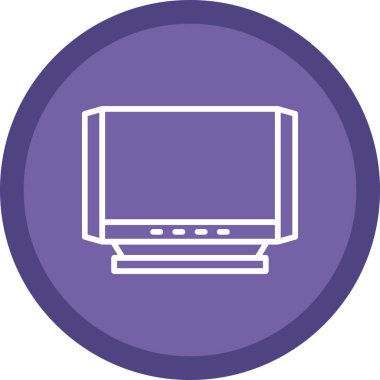 Bilgisayar ekranı. Web simgesi basit illüstrasyon