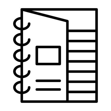  düz Defter simgesi vektör çizimi