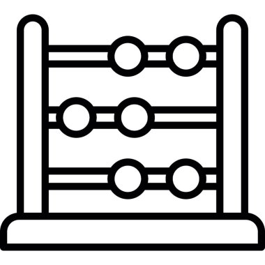 Abaküs. Web simgesi basit illüstrasyon