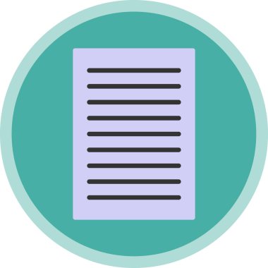 belge simgesi, vektör illüstrasyonu basit tasarım