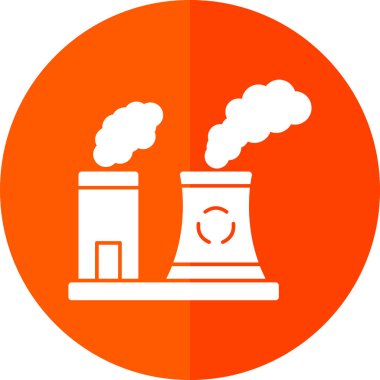 Fabrika kirliliği simgesi, vektör illüstrasyonu basit tasarım