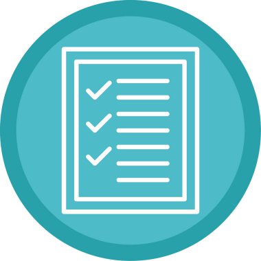 Kontrol listesi. Web simgesi basit illüstrasyon