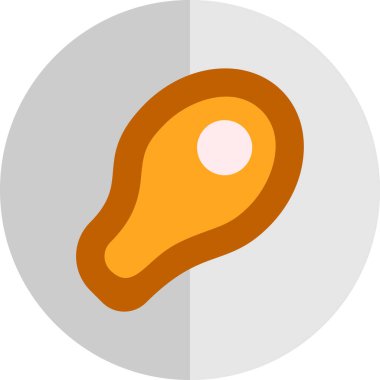 Et biftek ikonunun vektör illüstrasyonu 