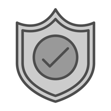 Kalkan. Web simgesi basit illüstrasyon 