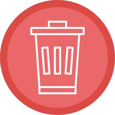 Çöp kutusu web simgesi. Vektör illüstrasyonu.