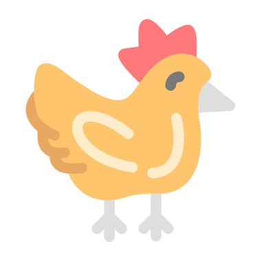 Tavuk. Web simgesi basit illüstrasyon