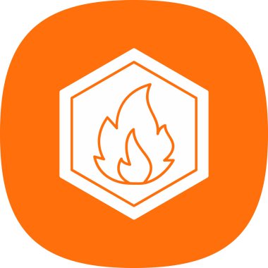 Basit düz ateş ikonu. illüstrasyon vektörü 