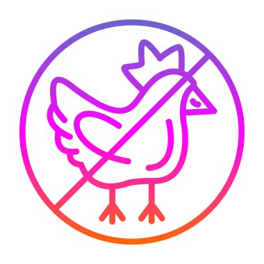 Horoz. Web simgesi basit illüstrasyon