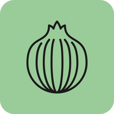 Soğan vektörü simgesi, illüstrasyon 